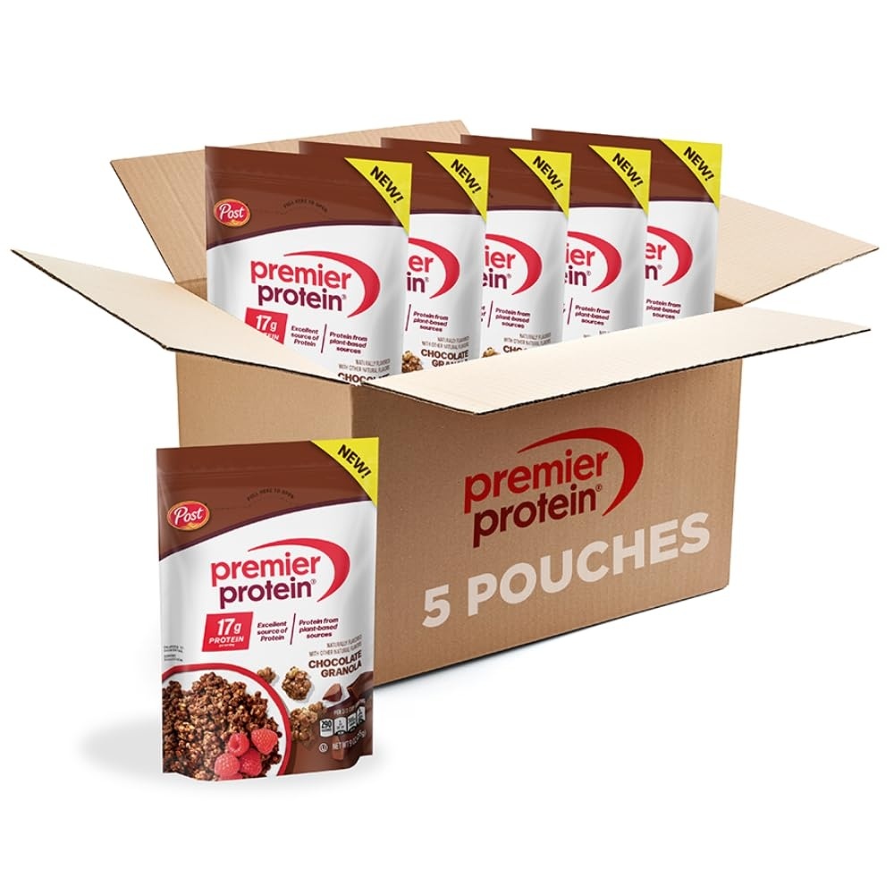 image:imagePremier Protein Honey Almond Granola  9 oz Pack of 5Chocolate