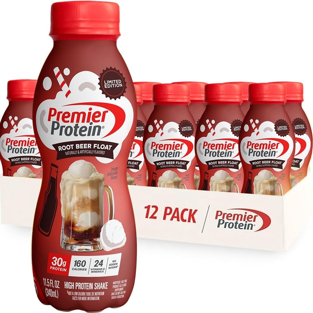 image:imagePremier Protein Shake Cookie Dough 30g Protein No Added Sugar 24 Vitamins amp Minerals to Support Immune Health GlutenFree 115 fl oz 12 PackRoot Beer Float