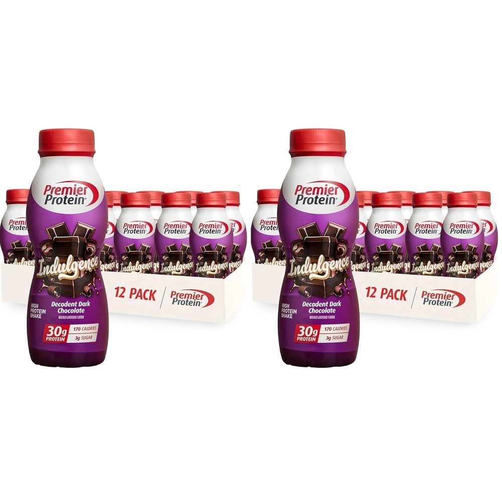 image:imagePremier Protein Shake INDULGENCE Decadent Dark Chocolate 30g Protein 170 Calories 3g Sugar 115 fl oz 12 Pack Packaging May VaryDark Chocolate