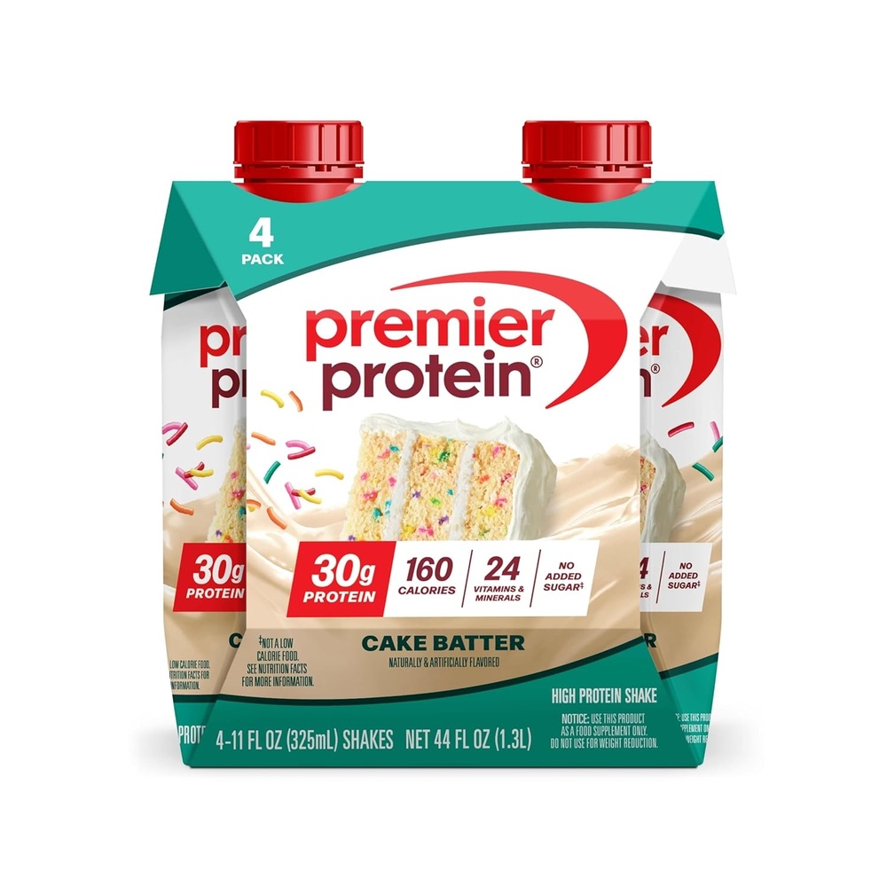 image:imagePremier Protein Shake Vanilla 30g Protein No Added Sugar 24 Vitamins amp Minerals to Support Immune Health 11 fl oz 4 PackCake Batter