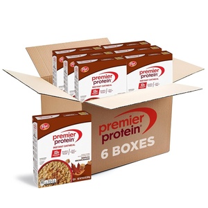 Premier Protein Maple & Brown Sugar Flavored High Protein Breakfast Oatmeal, Instant Oats, Fiber Rich, 10.6 oz Box of 6 Pouches (Pack of 6)