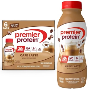 Premier Protein Shake, Cookie Dough, 30g Protein, No Added Sugar, 24 Vitamins & Minerals to Support Immune Health, Gluten-Free, 11.5 fl oz (12 Pack)(Cafe Latte)