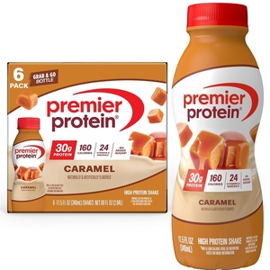 Premier Protein Shake, Cookie Dough, 30g Protein, No Added Sugar, 24 Vitamins & Minerals to Support Immune Health, Gluten-Free, 11.5 fl oz (12 Pack)(Caramel)
