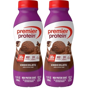 Premier Protein Shake, Cookie Dough, 30g Protein, No Added Sugar, 24 Vitamins & Minerals to Support Immune Health, Gluten-Free, 11.5 fl oz (12 Pack)(Chocolate)