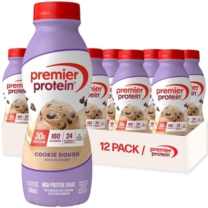 Premier Protein Shake, Cookie Dough, 30g Protein, No Added Sugar, 24 Vitamins & Minerals to Support Immune Health, Gluten-Free, 11.5 fl oz (12 Pack)(Cookie Dough)