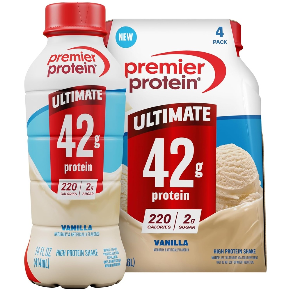 image:imagePremier Protein ULTIMATE 42g High Protein Shake Vanilla 12 Pack  220 Calories 2g Sugar 24 Vitamins amp Minerals Supports Muscle Health GlutenFree Protein Snack 14 ozVanilla