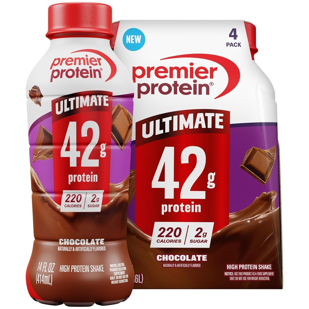 image:imagePremier Protein ULTIMATE 42g High Protein Shake Vanilla 12 Pack  220 Calories 2g Sugar 24 Vitamins amp Minerals Supports Muscle Health GlutenFree Protein Snack 14 ozChocolate