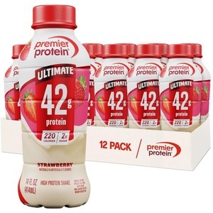 Premier Protein ULTIMATE 42g High Protein Shake, Vanilla, 12 Pack | 220 Calories, 2g Sugar, 24 Vitamins & Minerals, Supports Muscle Health, Gluten-Free, Protein Snack, 14 oz(Strawberry)